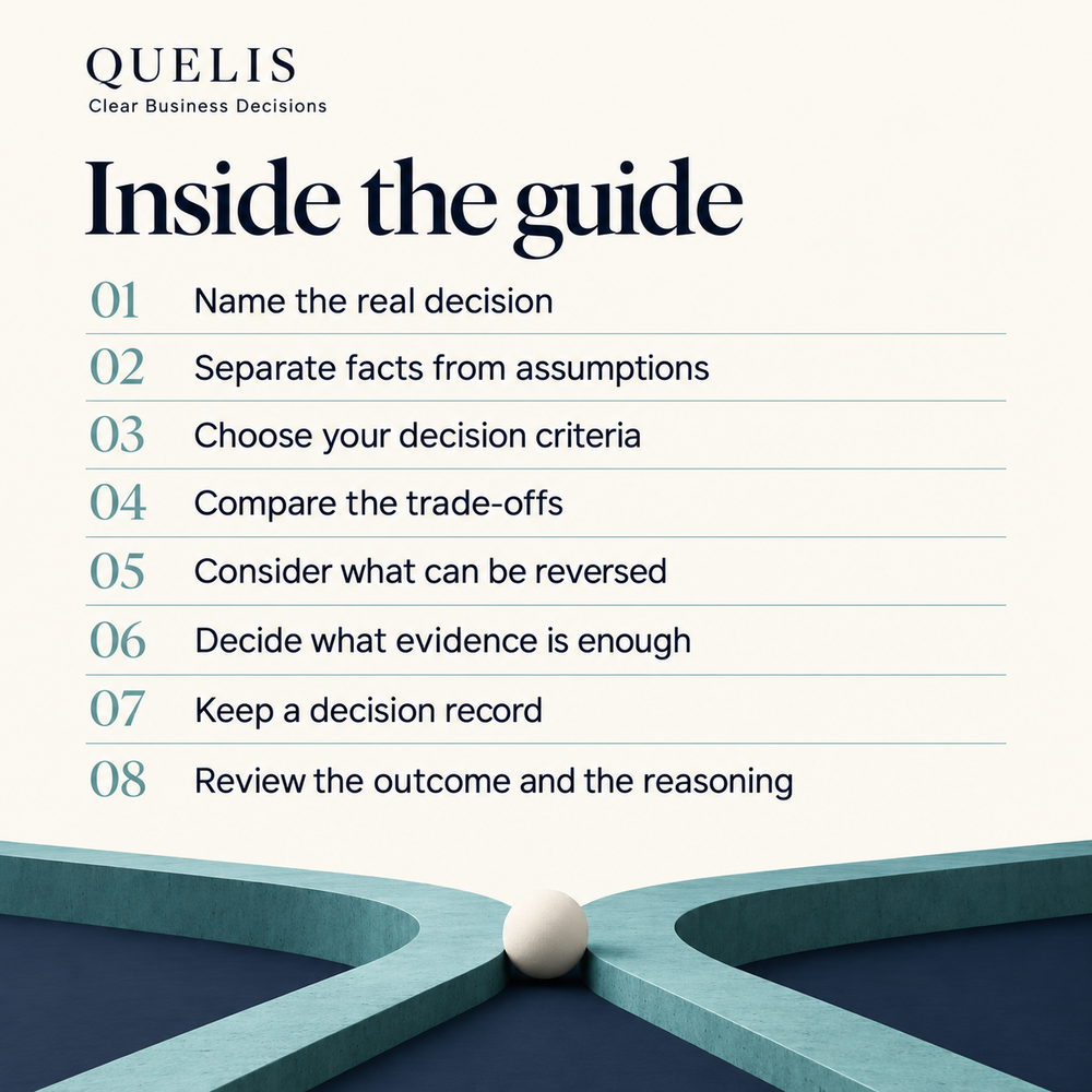 Clear Business Decisions &mdash; chapter list.